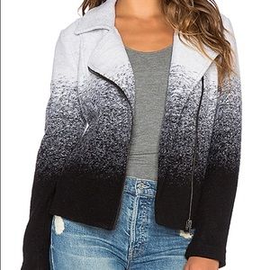 BB Dakota Moto Jacket in Black and White Ombré